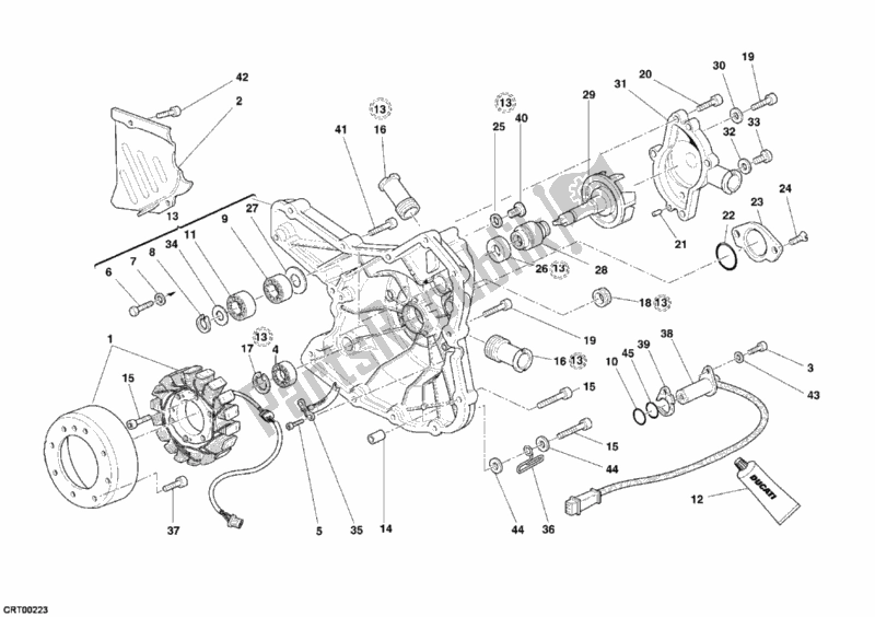 Wszystkie części do Pokrywa Generatora - Pompa Wodna Ducati Superbike 999 S 2006